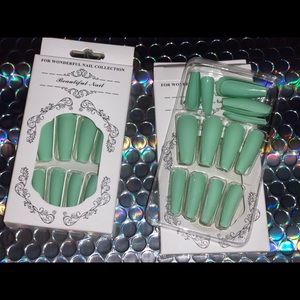 🍬Matte Mint Green Press On Nails 🍬